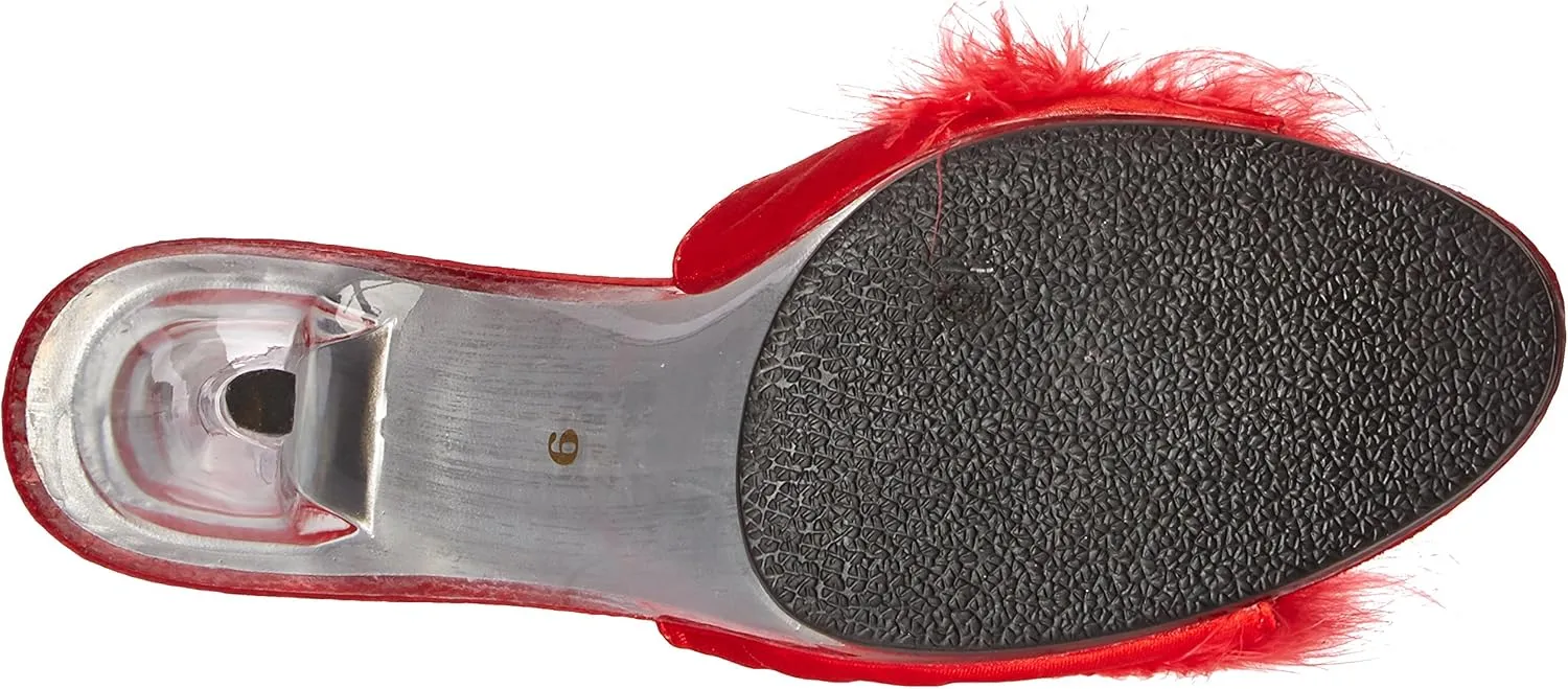 Ellie Shoes 4" Heel Maribou Slippers