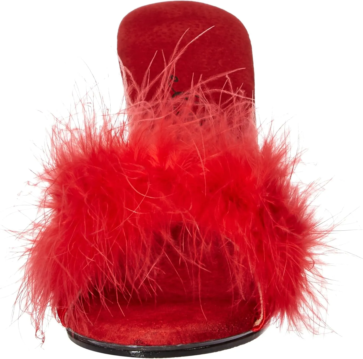Ellie Shoes 4" Heel Maribou Slippers