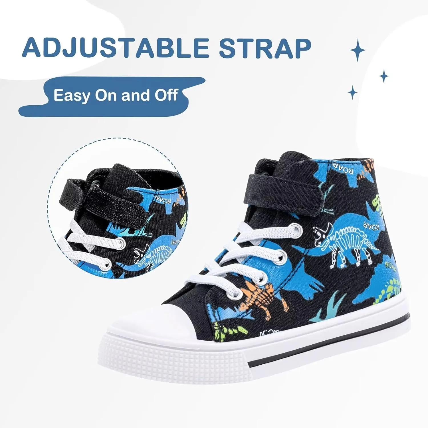 EUXTERPA Kids High Top Shoes Toddler Canvas Sneakers Boys Girls Casual Walking Sports Shoe