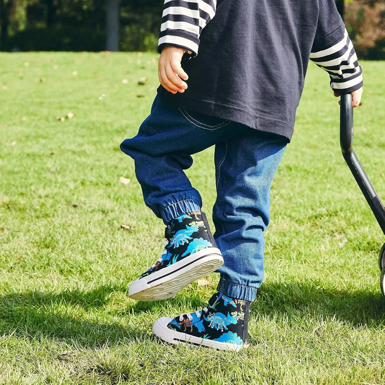 EUXTERPA Kids High Top Shoes Toddler Canvas Sneakers Boys Girls Casual Walking Sports Shoe