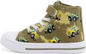 EUXTERPA Kids High Top Shoes Toddler Canvas Sneakers Boys Girls Casual Walking Sports Shoe
