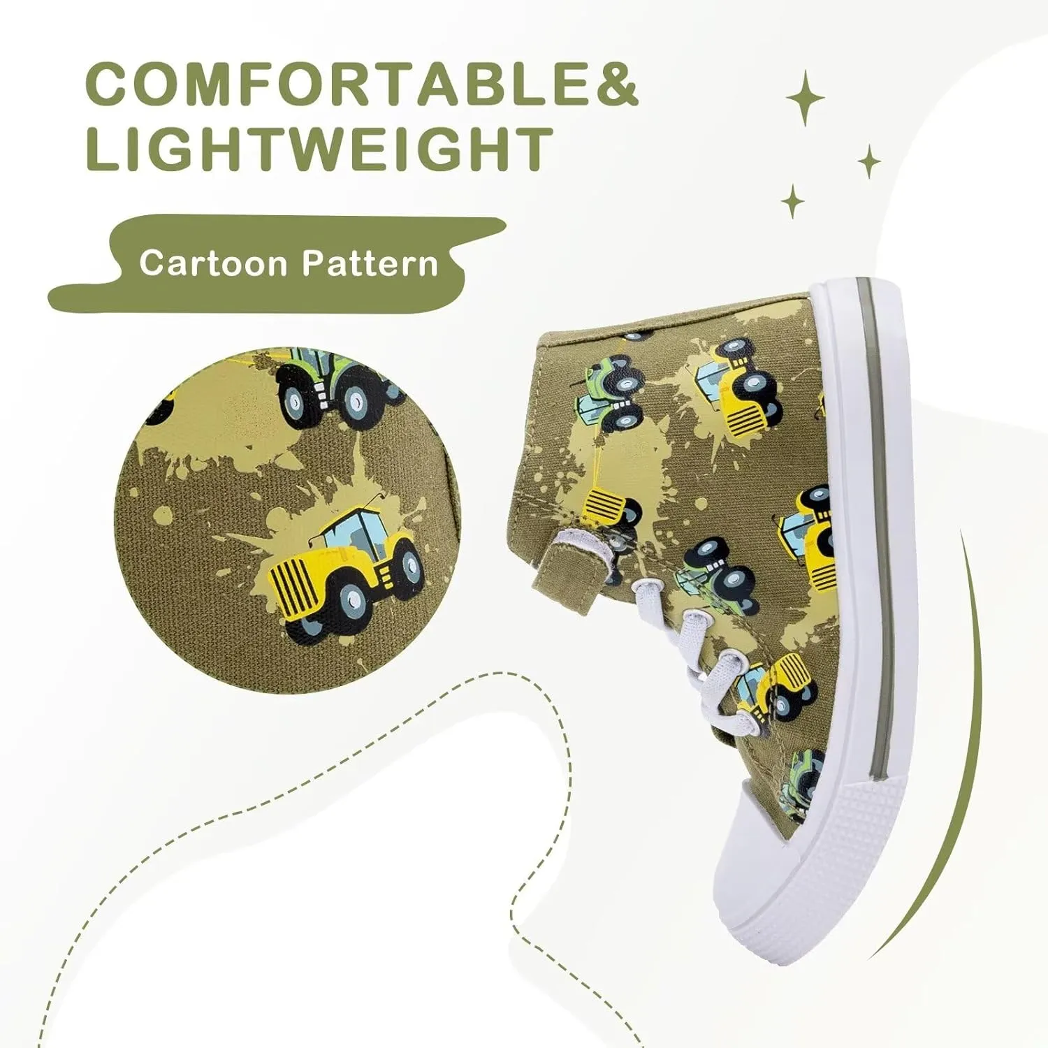 EUXTERPA Kids High Top Shoes Toddler Canvas Sneakers Boys Girls Casual Walking Sports Shoe