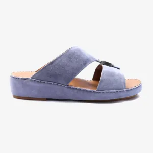 FARADA MENS DAVINCI SUEDE ARABIC SANDALS - SKY BLUE