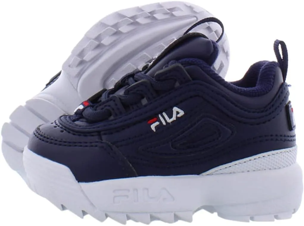 Fila Disrupter II I Boys' Infant-Toddler Sneaker 5 M US Toddler Navy-White-Red