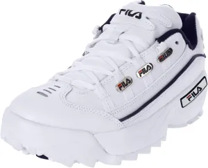 Fila Mens Hometown Sneaker,White/Navy/Red,8