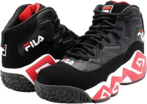 Fila Mens MB Heritage Sneaker,Black/Red,10