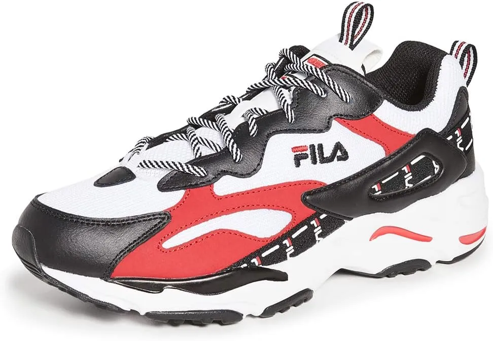 Fila Ray Tracer Tarvos Men's Sneaker 10.5 D(M) US White-Black-Red