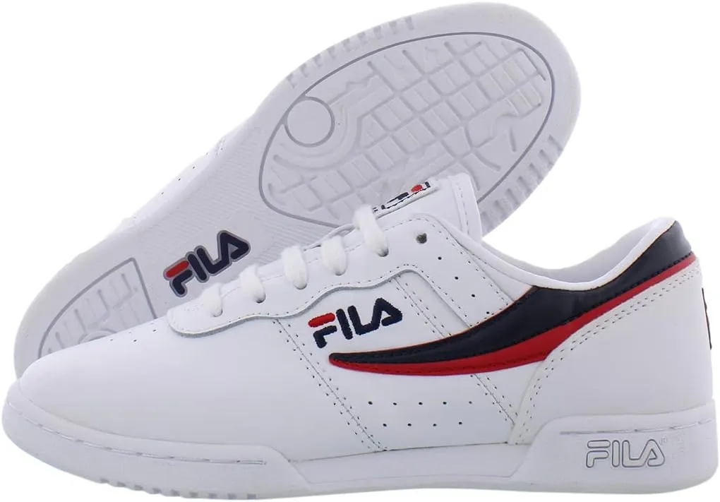 Fila Womens Original Fitness White/Navy/Red Sneaker - 7