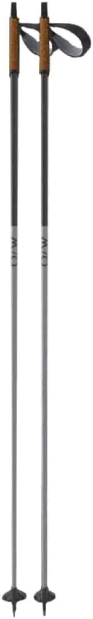Fischer Adult Skiing Fitness Durable Lightweight Aluminum w/Cork Grip High-Performance Diamond ALC Grey/Asphalt Nordic Ski Poles, 140 cm