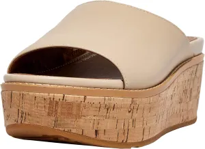 FitFlop Women's Eloise Cork-WRAP Leather Wedge Slides