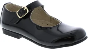 FOOTMATES Laura Mary Jane T-Strap Leather Girls Party Dress Shoes with Custom-Fit Insoles, Slip-Resistant Non-Marking Outsoles - for Toddlers and Little Kids, Ages 1-8