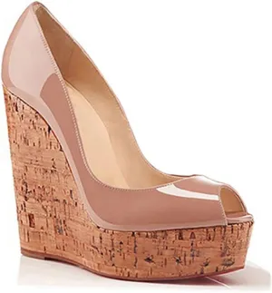 FOWT Noble High Cork Wedges Peep Toe Women Pumps with Platform,Summer Glossy Ladies Slip On Sandals Dress Party and Princess Shoes,US Size 4-16
