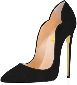 FSJ Women Classic Pointed Toe High Heels Sexy Stiletto Pumps Office Lady Casual Dress Party Prom Shoes Size 4-15 US
