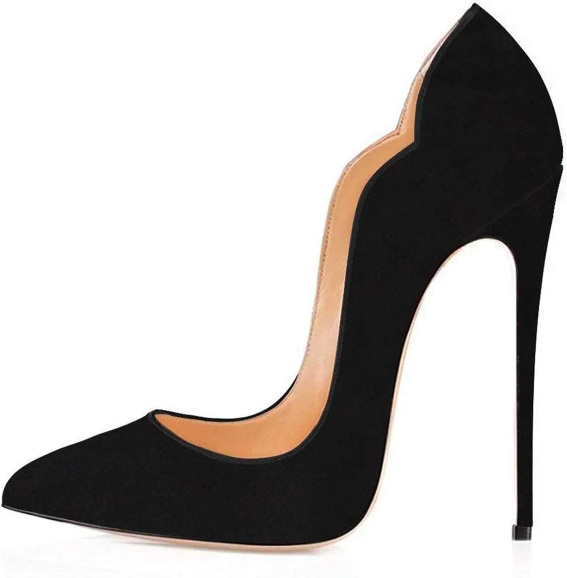 FSJ Women Classic Pointed Toe High Heels Sexy Stiletto Pumps Office Lady Casual Dress Party Prom Shoes Size 4-15 US