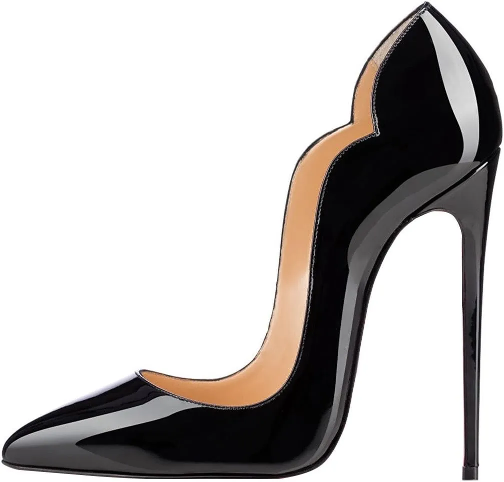 FSJ Women Classic Pointed Toe High Heels Sexy Stiletto Pumps Office Lady Casual Dress Party Prom Shoes Size 4-15 US