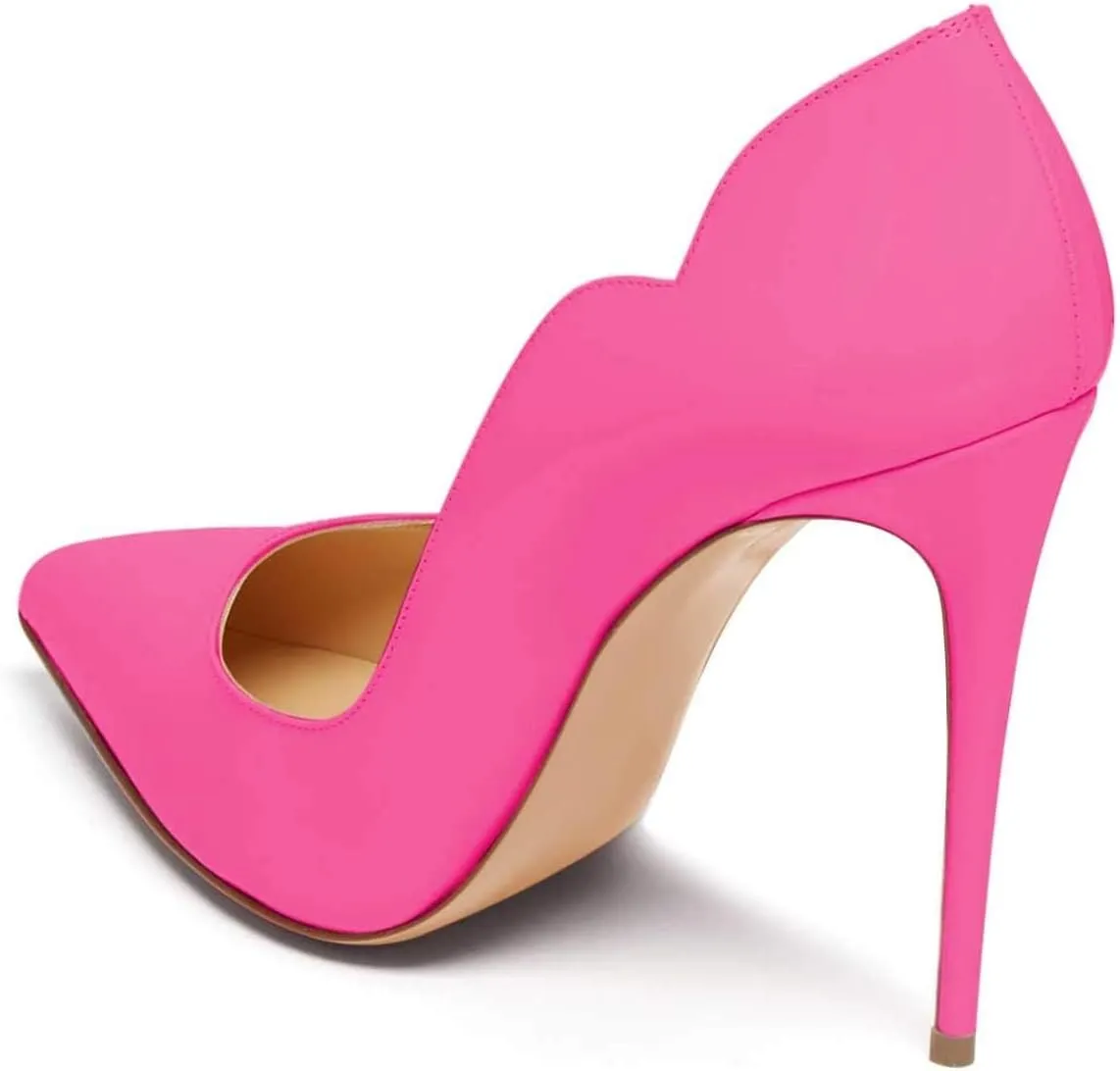 FSJ Women Classic Pointed Toe High Heels Sexy Stiletto Pumps Office Lady Casual Dress Party Prom Shoes Size 4-15 US