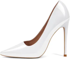 GENSHUO Women's High Heels for Women Classic Pointed Closed Toe Heels Sexy Stiletto Pumps Elegant Classy Wedding Bridal Party Dress Shoes
