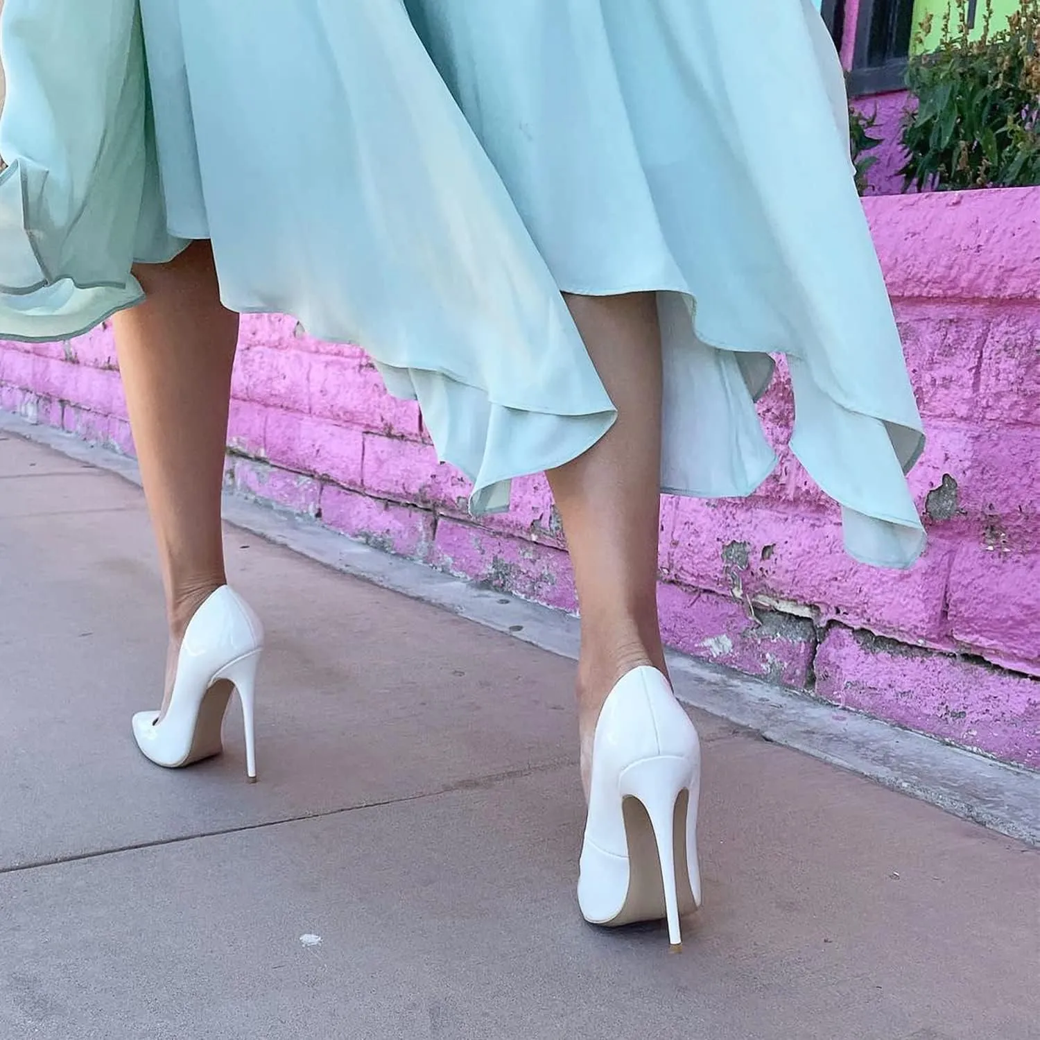 GENSHUO Women's High Heels for Women Classic Pointed Closed Toe Heels Sexy Stiletto Pumps Elegant Classy Wedding Bridal Party Dress Shoes