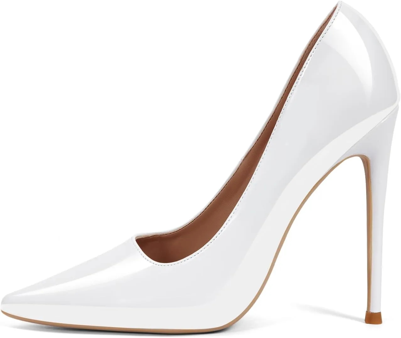 GENSHUO Women's High Heels for Women Classic Pointed Closed Toe Heels Sexy Stiletto Pumps Elegant Classy Wedding Bridal Party Dress Shoes