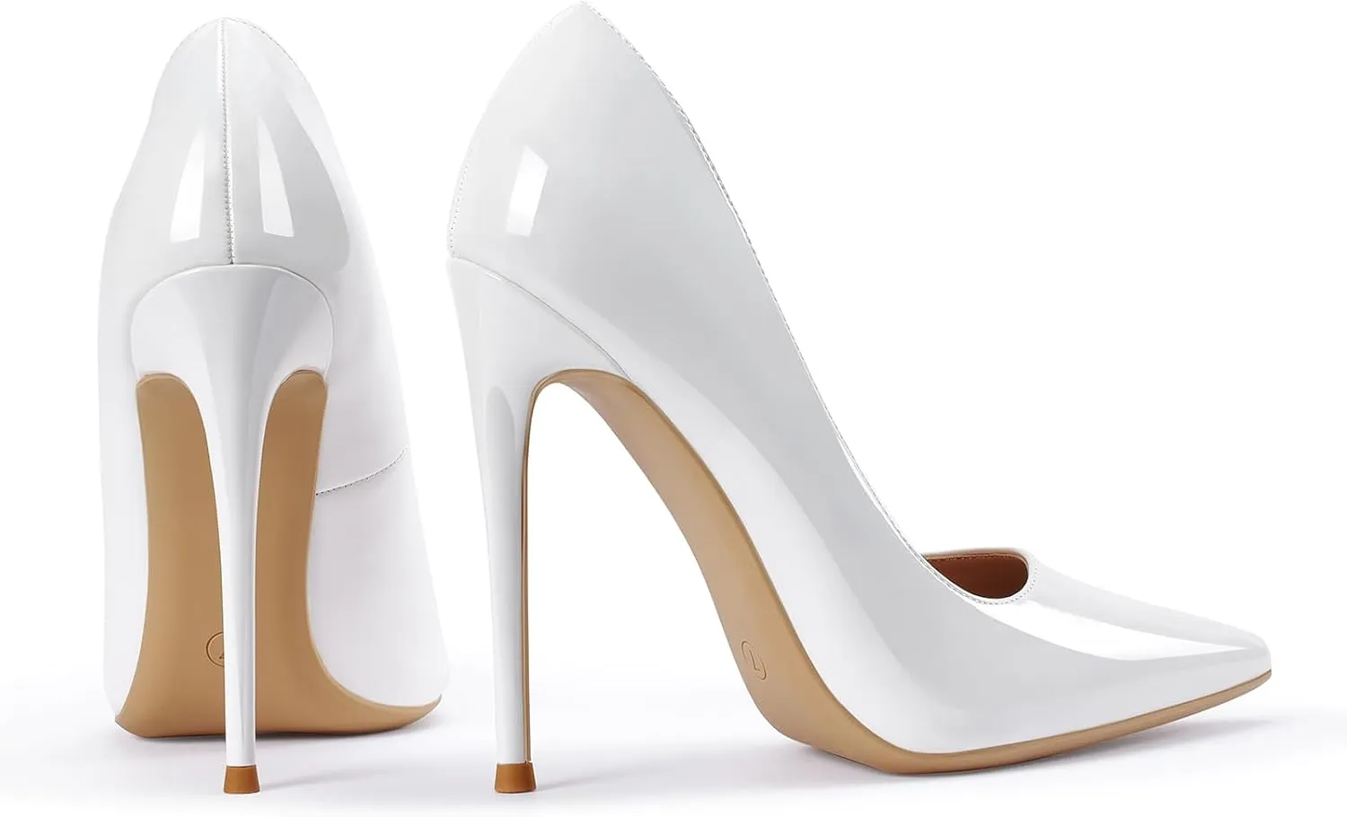 GENSHUO Women's High Heels for Women Classic Pointed Closed Toe Heels Sexy Stiletto Pumps Elegant Classy Wedding Bridal Party Dress Shoes