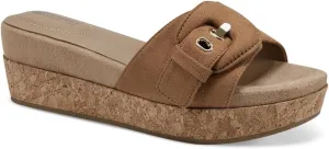 Giani Bernini Womens Ashllyn Faux Suede Cork Wedge Sandals Brown 10 Medium (B,M), Camel Mc