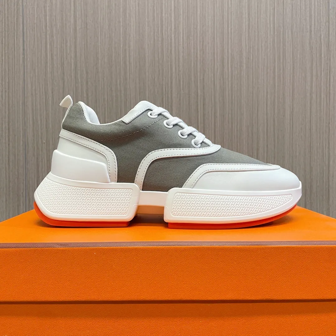 GIGA SNEAKER GRAY MIX WHITE CALFSKIN