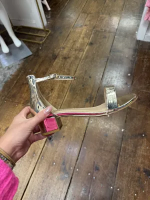 Girls Gold Low Heel