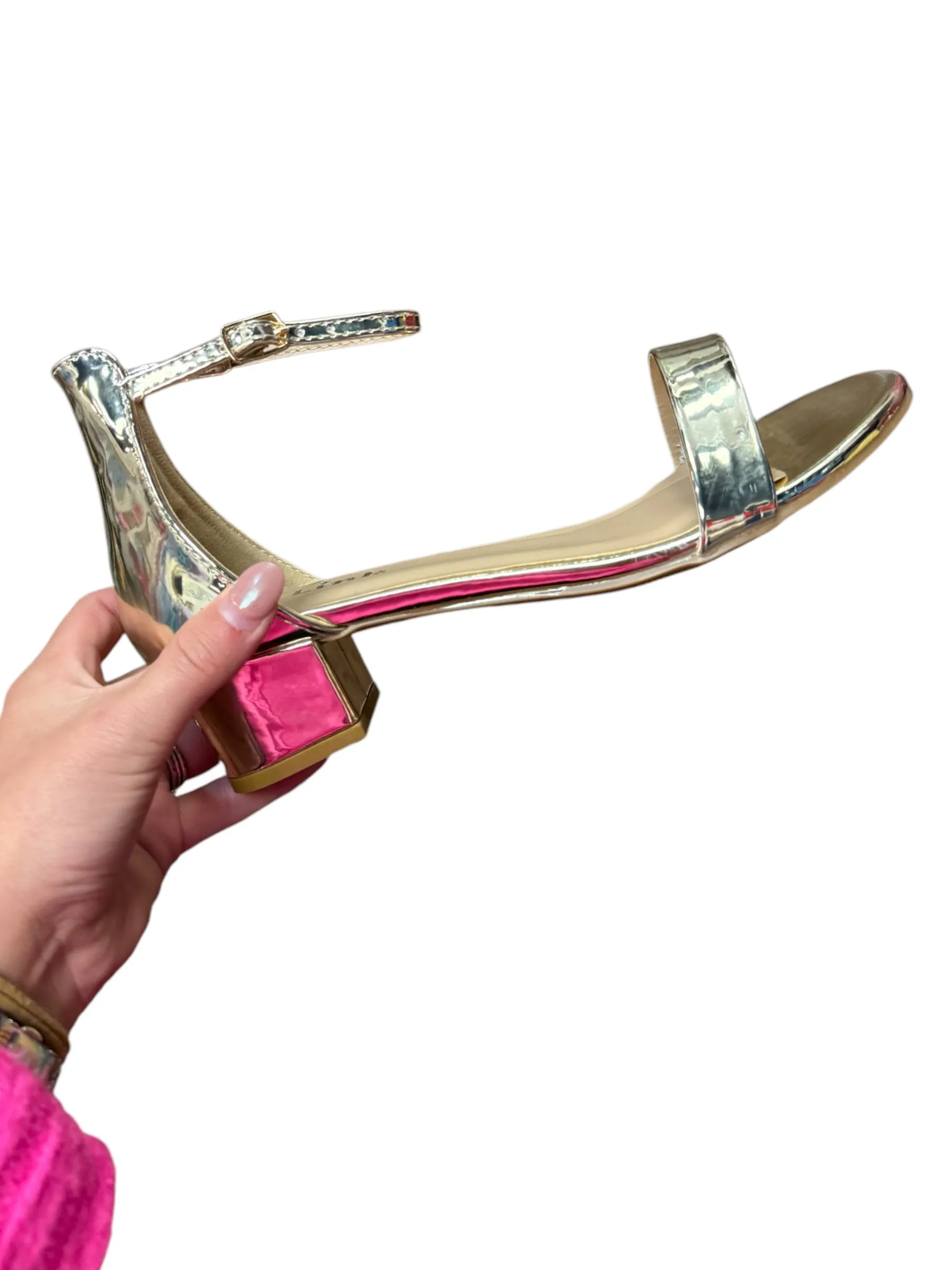 Girls Gold Low Heel