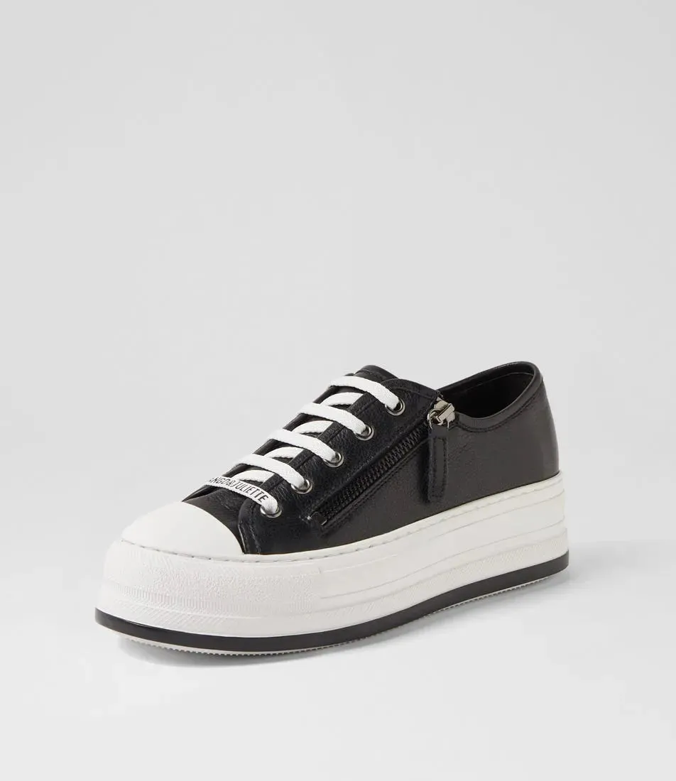Giza Leather Sneaker | Navy & White