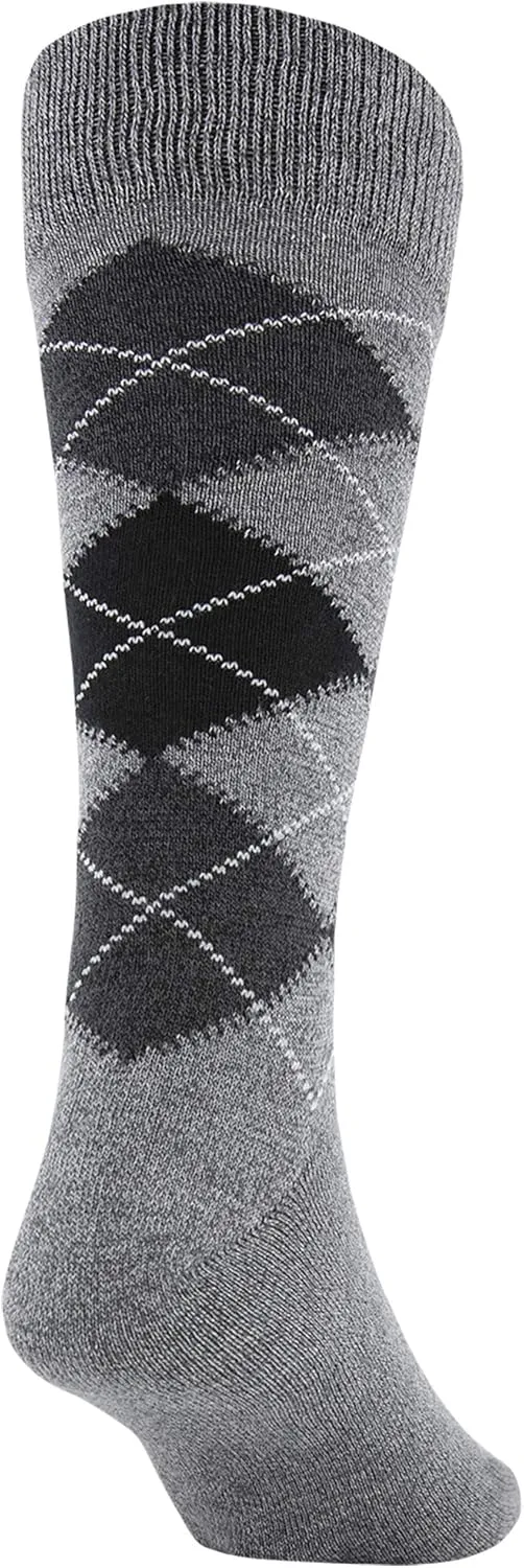 GOLDTOE Men's Campbell Argyle Crew Dress Socks, 6-Pairs