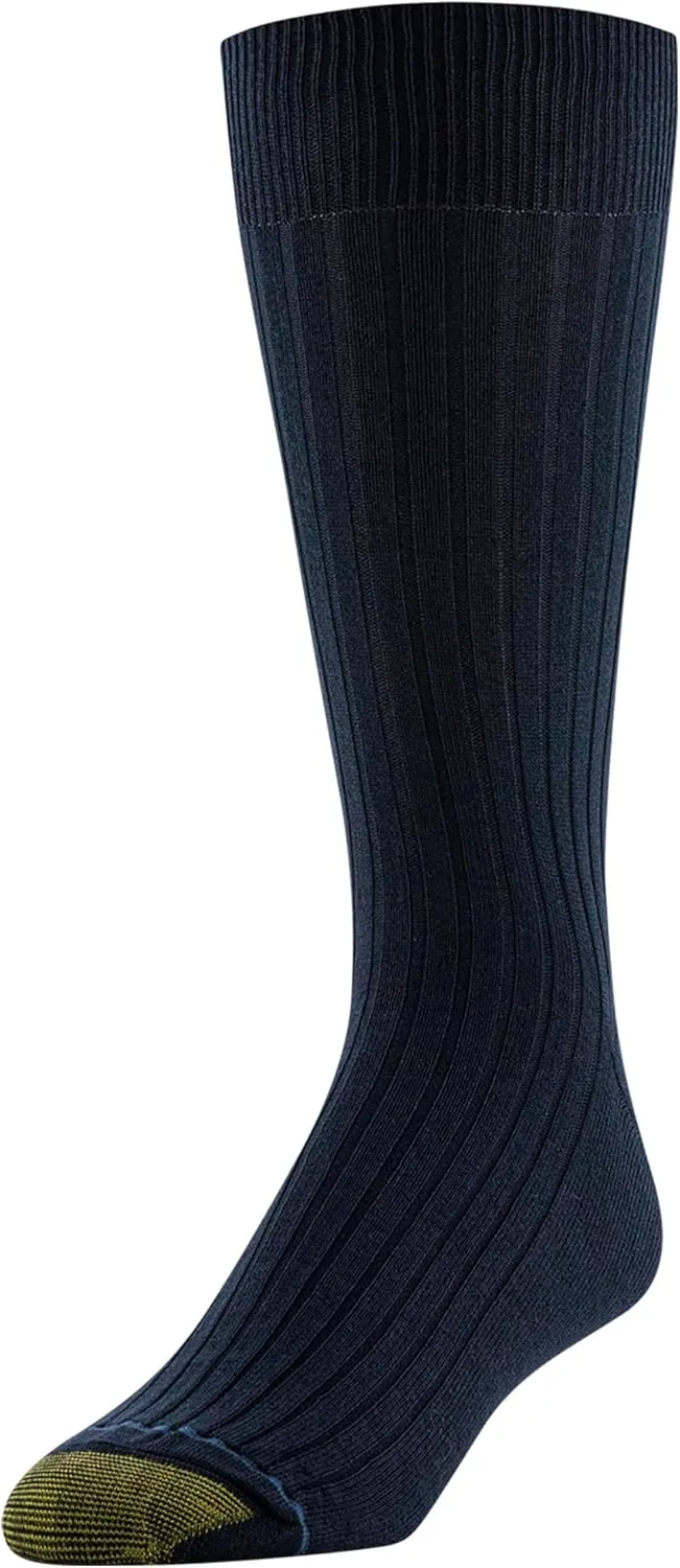 GOLDTOE Men's Classic Canterbury Crew Dress Socks, 3-Pairs