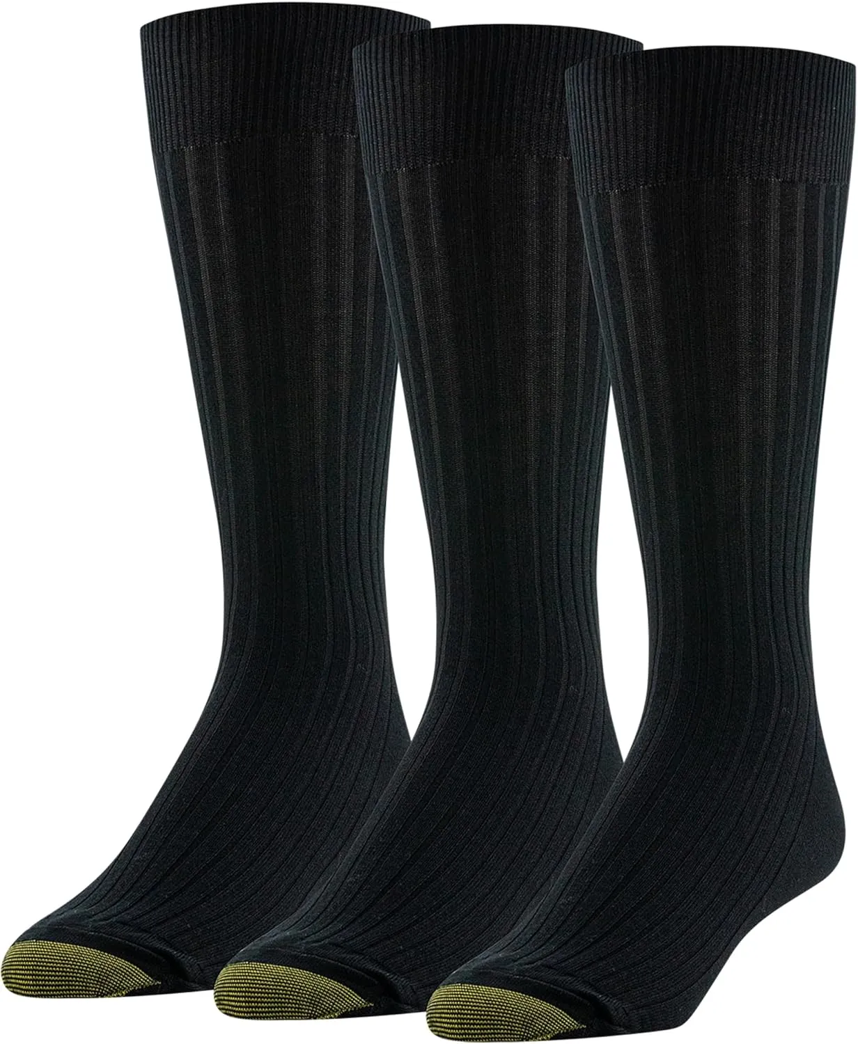 GOLDTOE Men's Classic Canterbury Crew Dress Socks, 3-Pairs