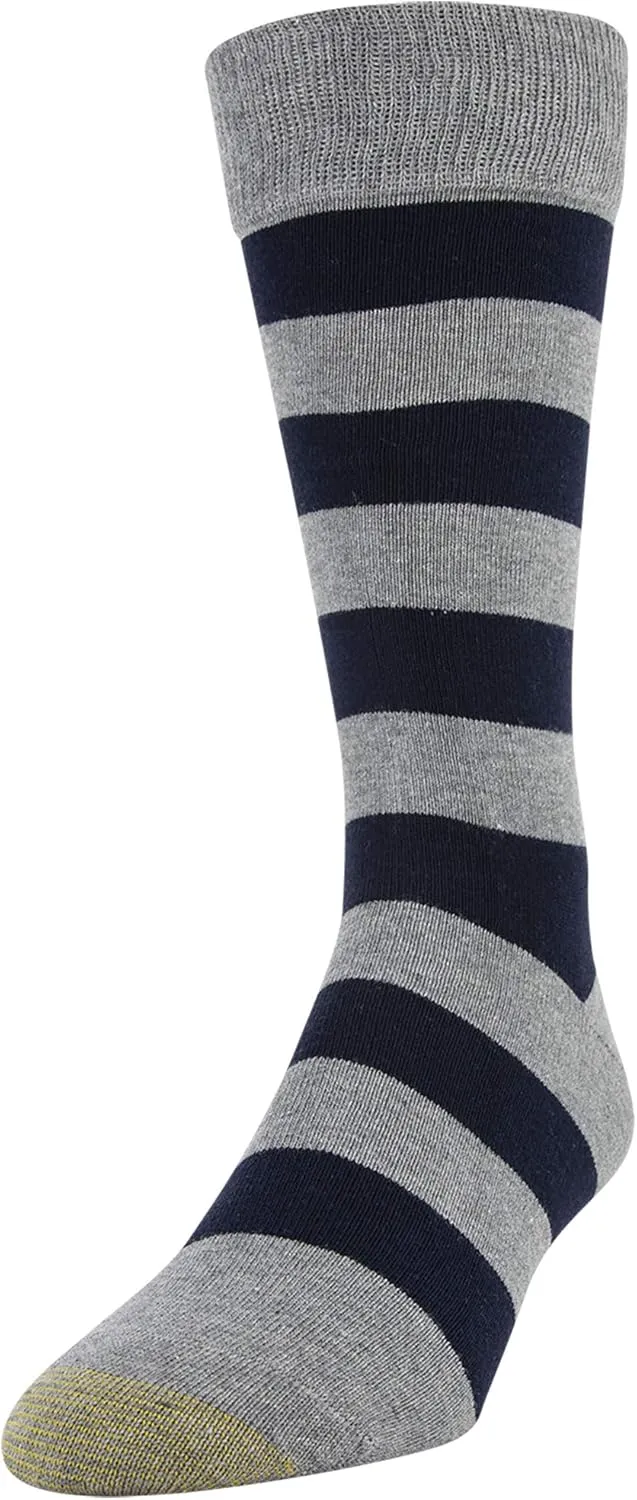 GOLDTOE mens Timeless Classics Crew Socks, 3-pairs