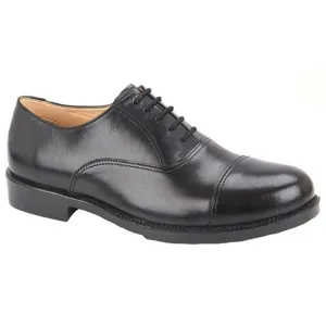 Grafters DUSTIN Mens Leather Oxford Cadet Shoes Black