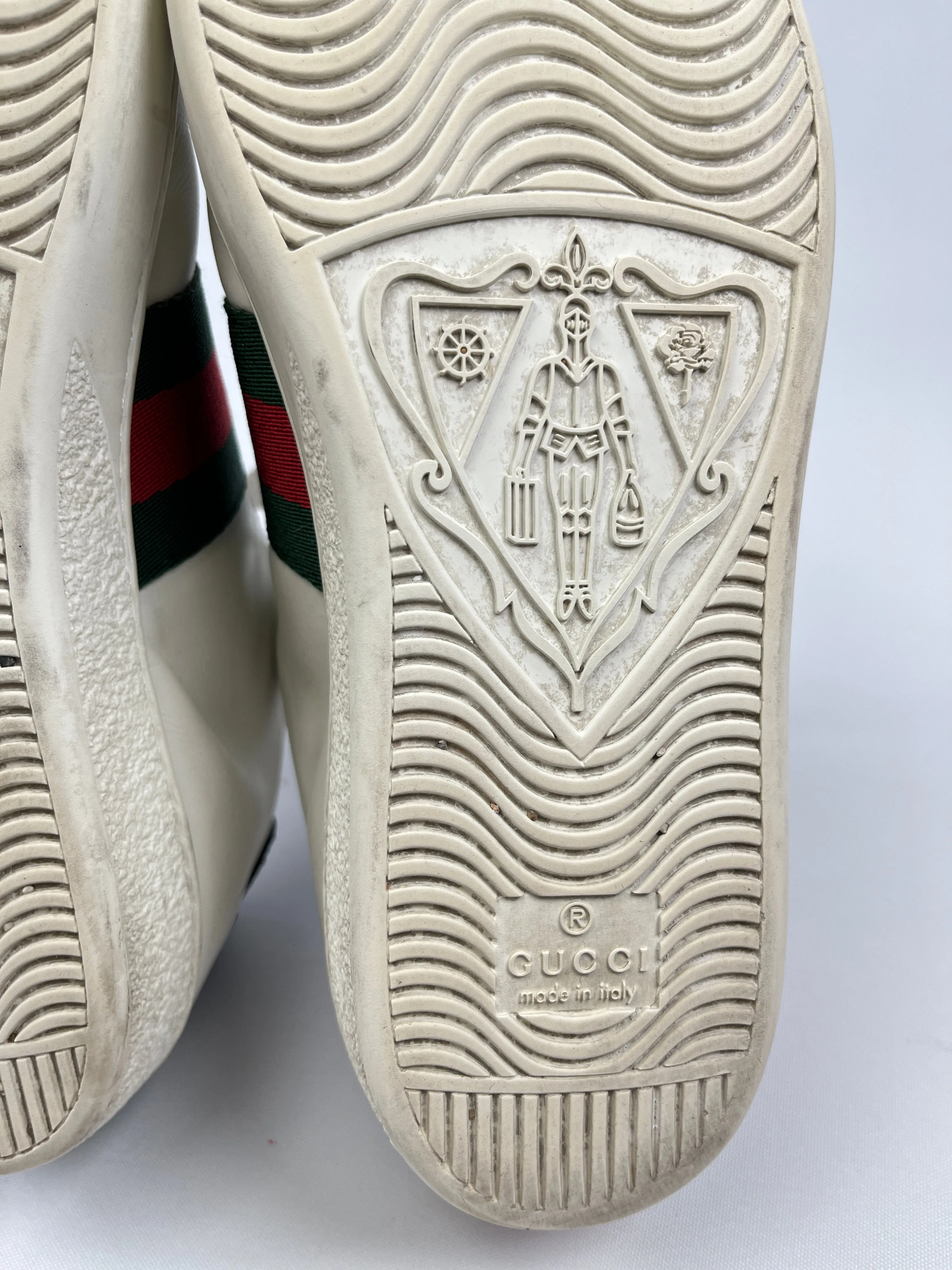 GUCCI - ACE FLORAL EMBROIDERED SNEAKER - SZ 34.5