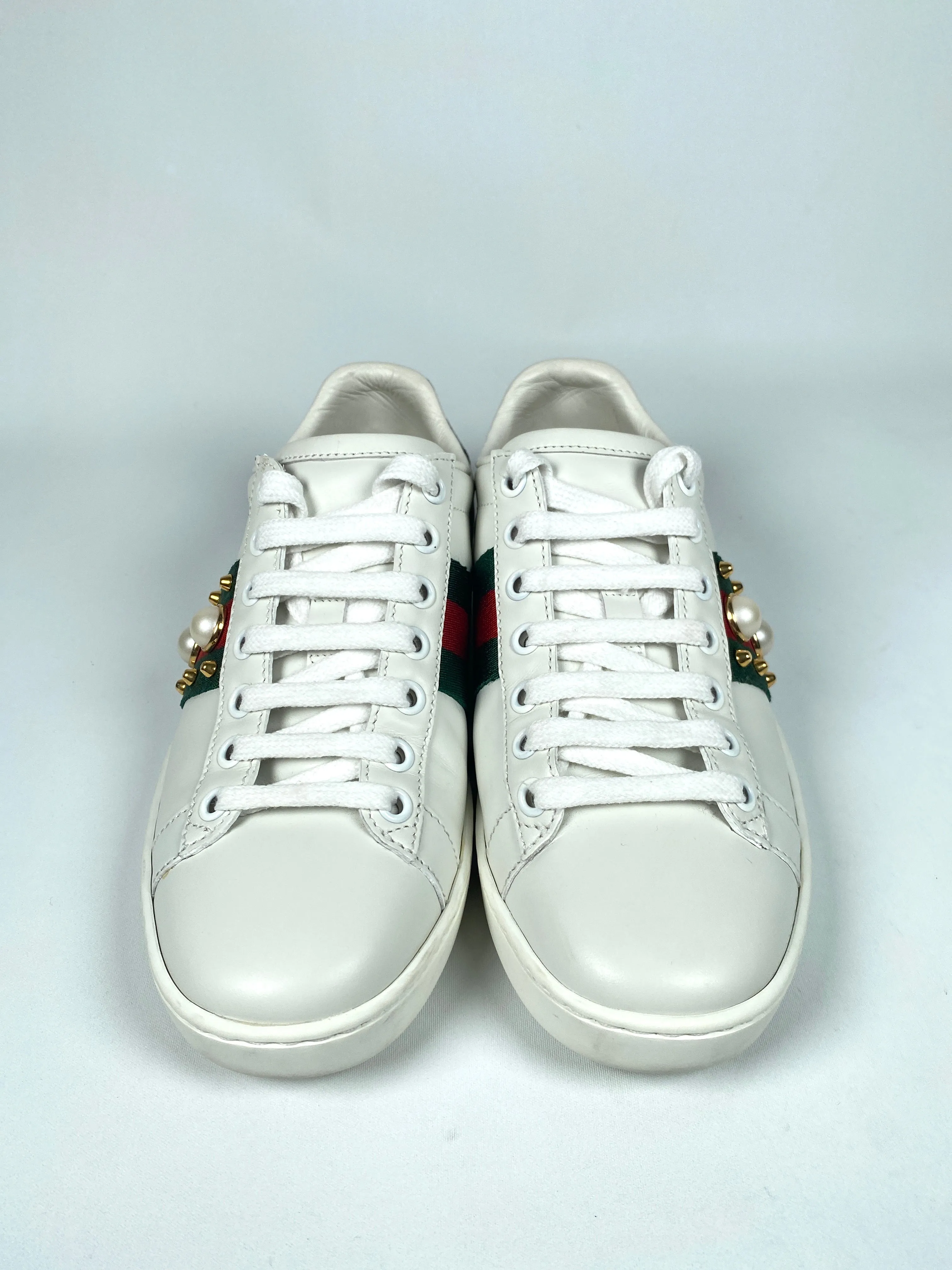 GUCCI - ACE PEARL SNEAKER - SZ 35