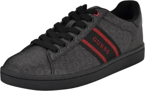 Guess Men's LOVYNS Sneaker, Black Logo Multi 001, 9.5
