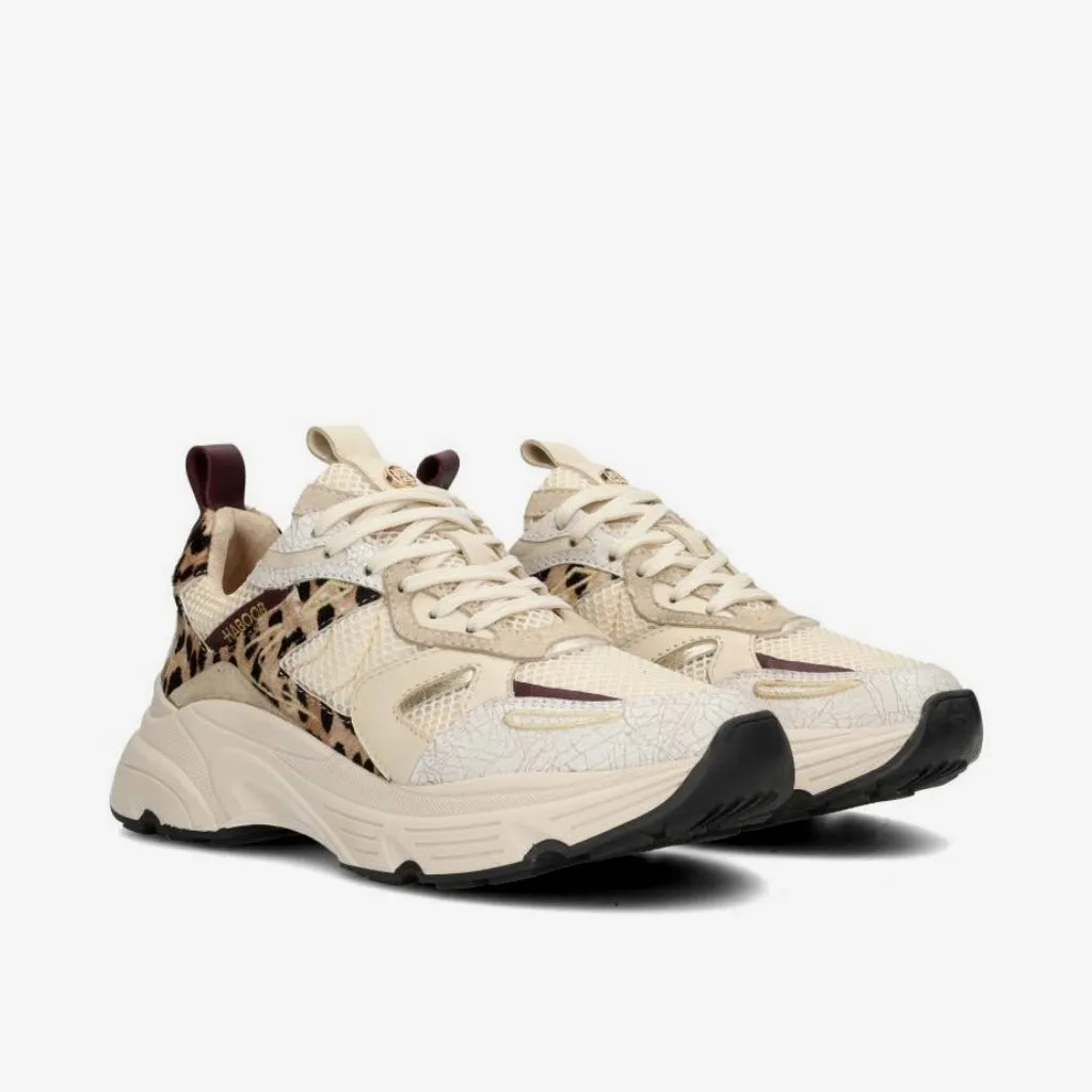 HABOOB OLIVIA Sneaker -  White / Off white / Plum