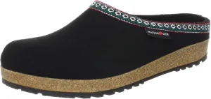Haflinger Unisex GZ15 Clog,Black,43 EU (12 M US Women's/10 M US Men's)