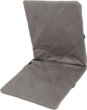 Heated Cushion Pad, Foldable Skin Friendly Oxford Cloth Memory Foam Pad Portable Heated Cushion for Camping for Lawn (Grey)