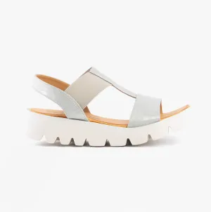 Heavenly Feet RITZ SHIMMER Womens Sandals Silver Shimmer