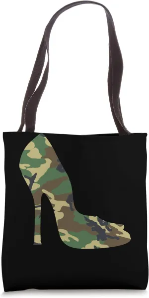 Heels Woodland Camo Women's Camouflage High Heels Tote Bag
