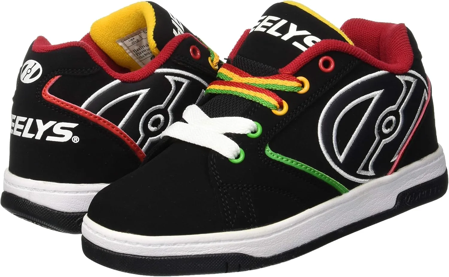 Heelys Boy's Propel 2.0 (Little Kid/Big Kid/Adult) Black/Reggae Sneaker