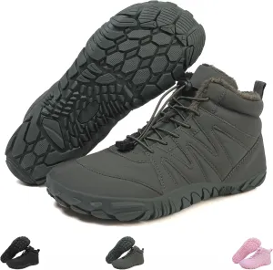 Hike Winter Footwear Barefoot Womens, Warm Waterproof Hiking Winter Barefoot Shoes Men, Anti-slip Barefoot Boots Winter