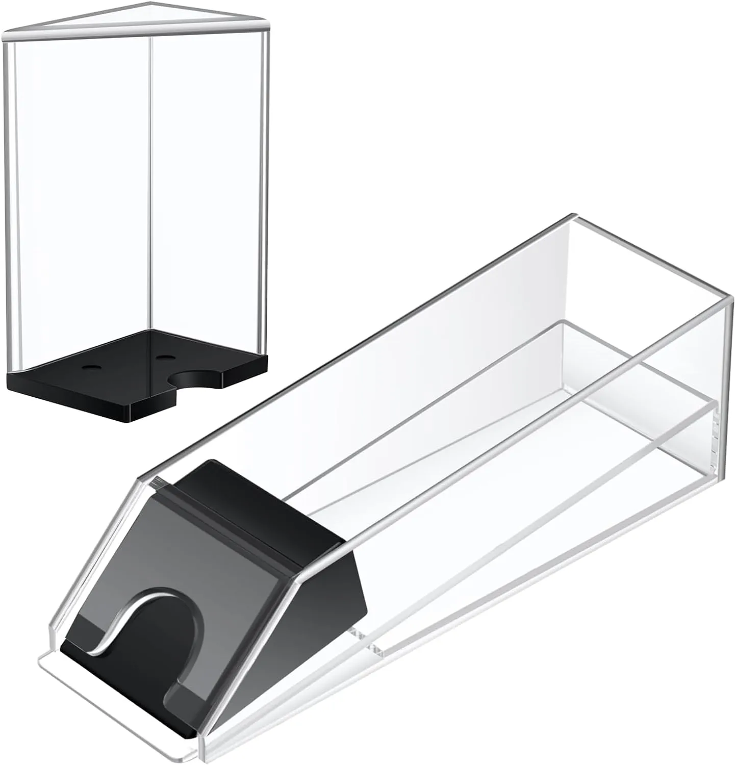 Honoson Blackjack Shoe and Discard Tray Clear Acrylic Blackjack Dealing Shoe Card Dispenser for Playing Cards Discard Holder Trays for Game Poker Accessories(8 Deck)