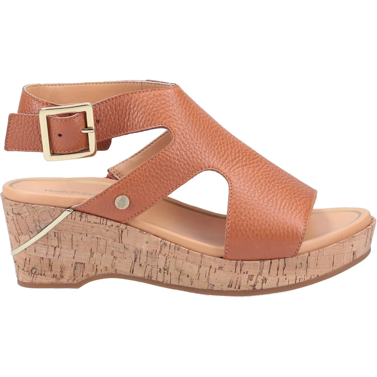 Hush Puppies Maya Wedge Sandal Ladies in Tan