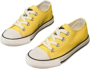 iFANS Boys and Girl Low Top Canvas Kids Lace up Sneakers