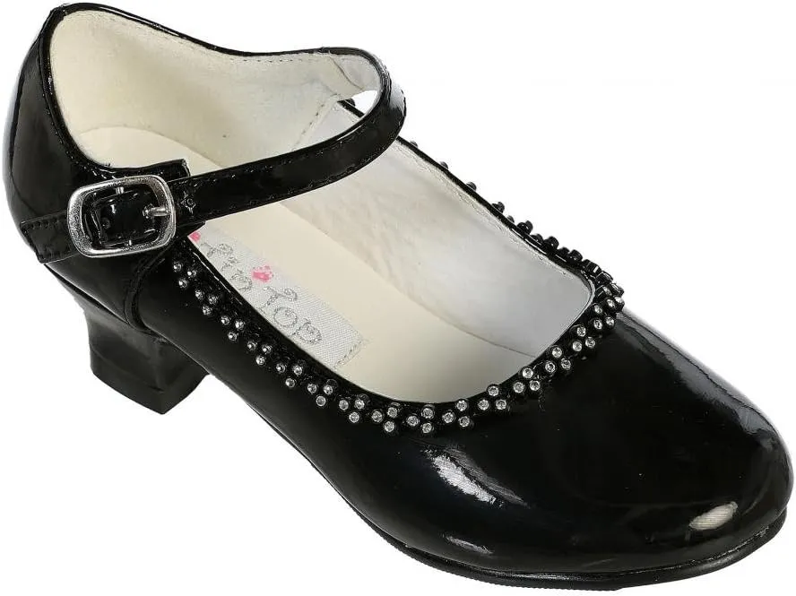 iGirlDress Charming Mary Jane Party Shoes with Crystal Detailing