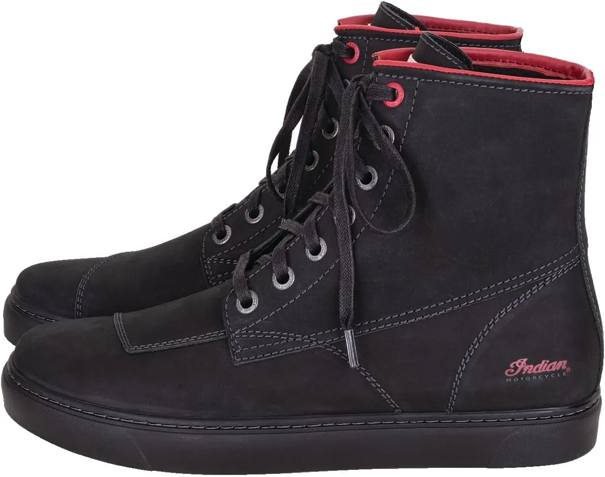Indian Motorcycle Men's Leather Bryant Sneaker, Black