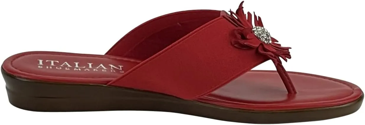 ITALIAN Shoemakers Rima Flat Floral Thong Flip Flop Sandal for Women